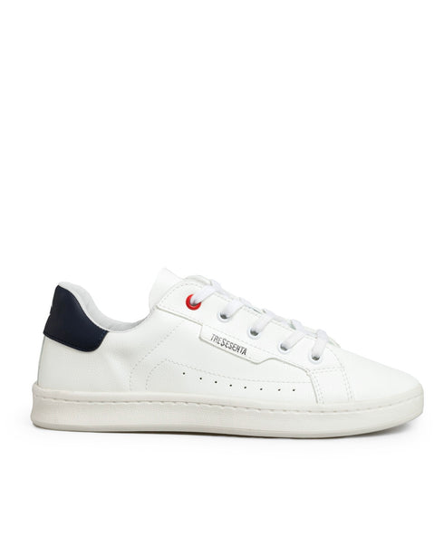 Tenis Blanco Casual Talón Negro 1120